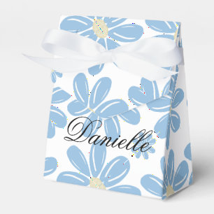 Blaues Blumenmuster - Personalisierte Gesichtsbox Geschenkschachtel