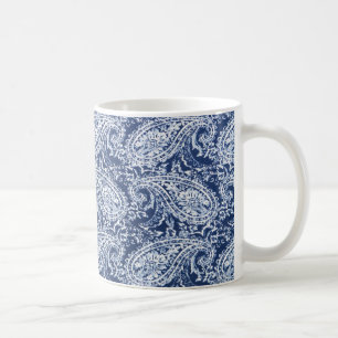 Blaues Blumenmuster Tasse