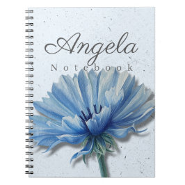 Blaues Blumennotizbuch Name | Kornblumen Journal Notizblock