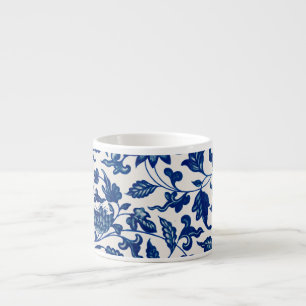 Blaues Blumenporzellan Inspiriert Espresso-Tasse Espressotasse