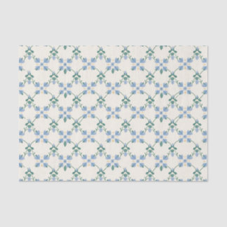 Blaues Blumenranken-Garten-Tissue-Papier Seidenpapier