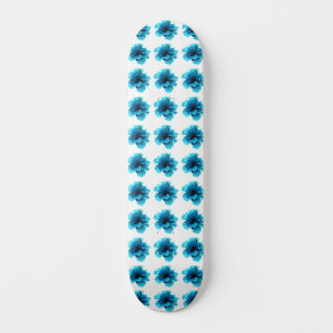 Blaues Blumenskateboard Skateboard