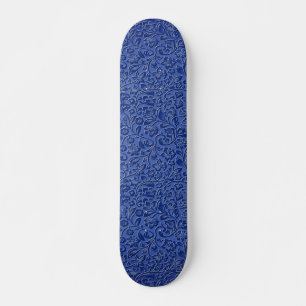Blaues Blumenskateboard Skateboard