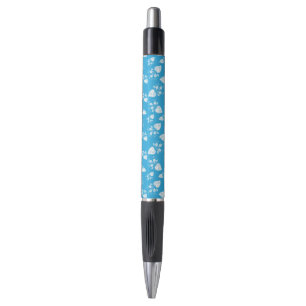 Blaues Blütenherz mit Blume Kugelschreiber