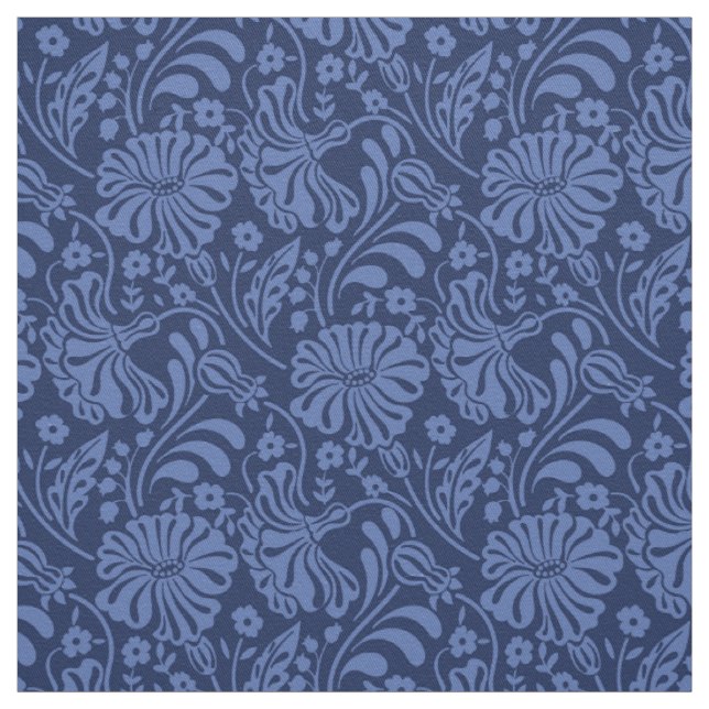 Blaues Böhmerdesign Stoff (Muster)