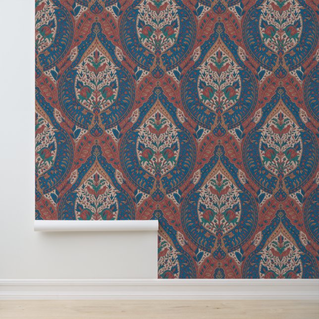 Blaues Boho-Chic-Inspiration Tapete (Anwendung)
