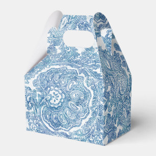 Blaues Boho-Paisleymuster Geschenkschachtel