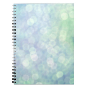 Blaues Bokeh Notizbuch Notizblock