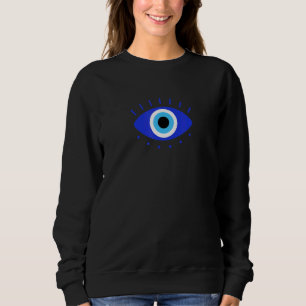 Blaues Böse-Augen-Amulett Antike Heilige Hamsa Spi Sweatshirt
