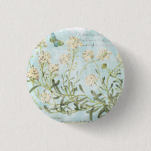 Blaues botanisches button