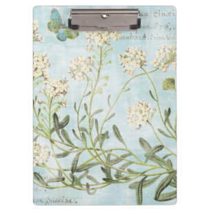 Blaues botanisches klemmbrett