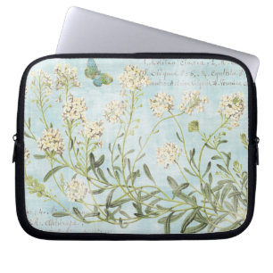 Blaues botanisches laptopschutzhülle