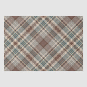 Blaues Braun Tartan-Karo Seidenpapier