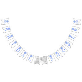 Blaues Brautparty-Foto-Flags Wimpelkette