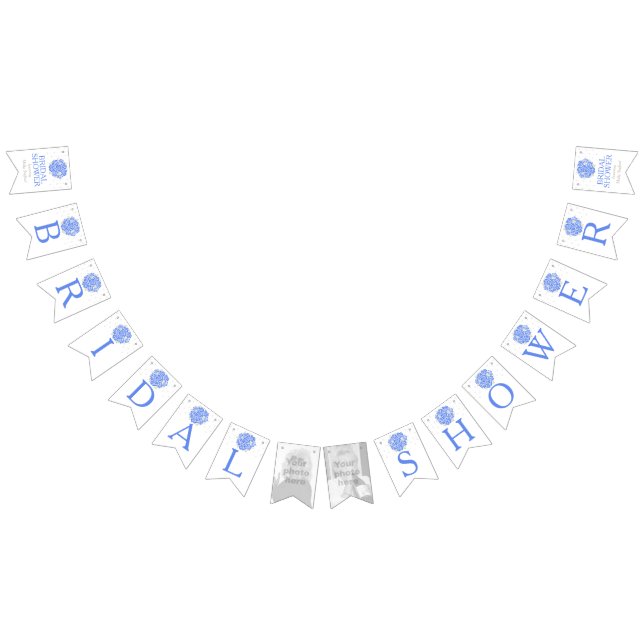 Blaues Brautparty-Foto-Flags Wimpelkette (Alle)