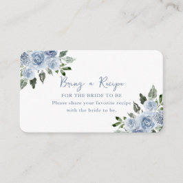 Blaues Brautparty mit Blumen Begleitkarte