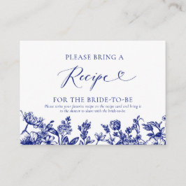 Blaues Brautparty mit Blumenbeete bitte Rezept mit Begleitkarte