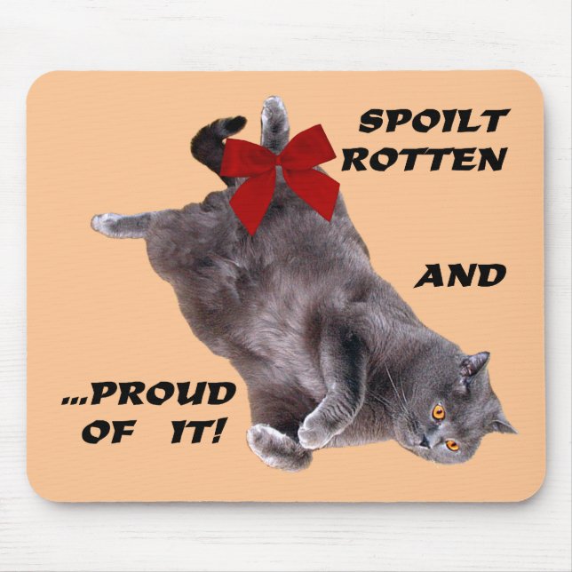 Blaues britisches Shorthair Katze mousepad: Mousepad (Vorne)