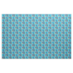Blaues Buddha-Muster Stoff