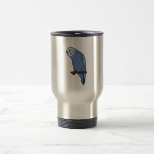 Blaues Budgie Reisebecher
