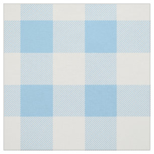 Blaues Büffel-Karo-Muster Stoff