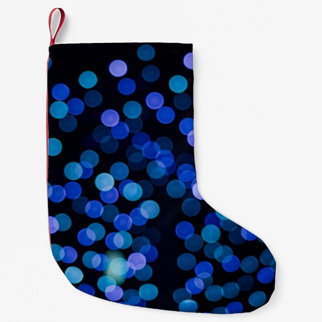 Blaues Bukh-Licht Kleiner Weihnachtsstrumpf (Vorderseite)