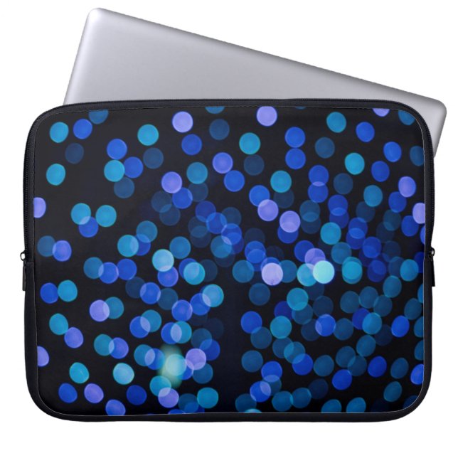 Blaues Bukh-Licht Laptopschutzhülle (Vorderseite)