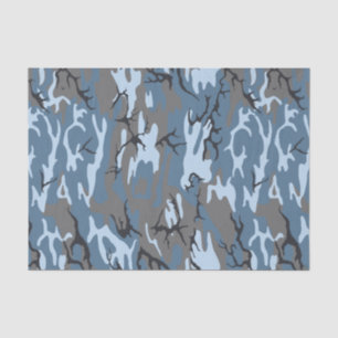 Blaues Camouflage-Seidenpapier Seidenpapier