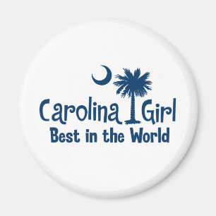 Blaues Carolina-Mädchen am besten in der Welt Magnet