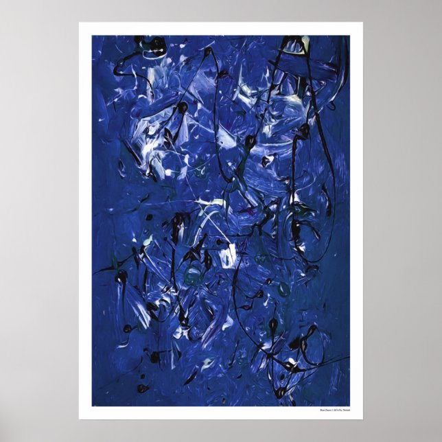 Blaues Chaos Poster (Vorne)