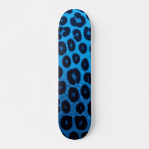 Blaues Cheetah-Druck-Bold-Design Skateboard