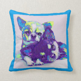 blaues Chihuahuakissen Kissen