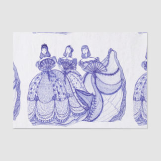 Blaues China-Muster-Seidenpapier Seidenpapier