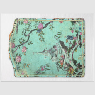 Blaues Chinoiserie-Dekopapier Seidenpapier