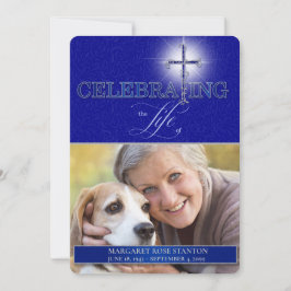 Blaues Christliches Kreuz - Foto des Lebens Einladung