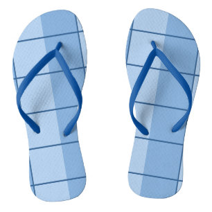 Blaues Cooles geometrisches Muster Flip Flops