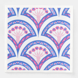 Blaues Damastmuster Serviette