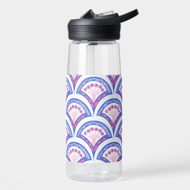 Blaues Damastmuster Trinkflasche (Links)