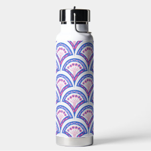Blaues Damastmuster Trinkflasche