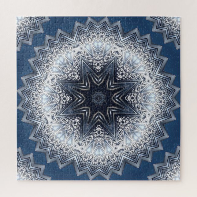 Blaues Dekoratives Puzzle (Vertikal)