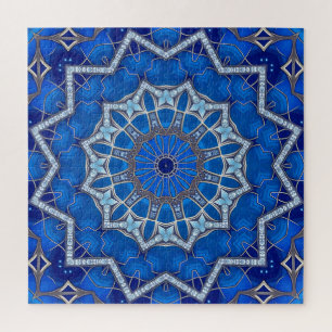 Blaues Dekoratives Puzzle