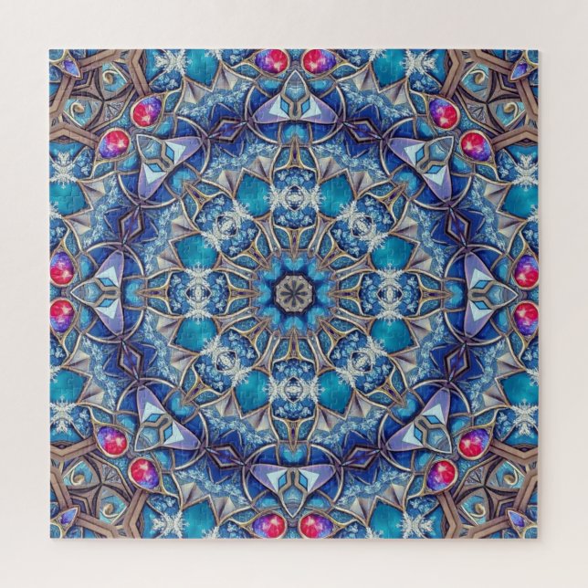 Blaues Dekoratives Puzzle (Vertikal)