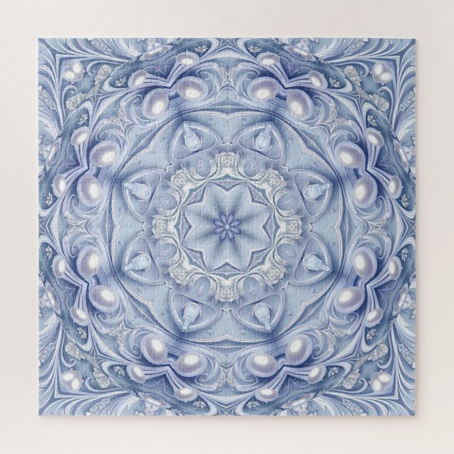 Blaues Dekoratives Puzzle (Vertikal)