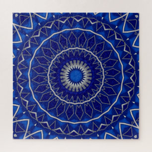 Blaues Dekoratives Puzzle