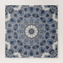 Blaues Dekoratives Puzzle