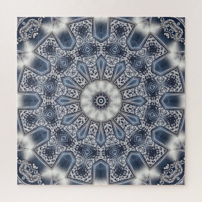 Blaues Dekoratives Puzzle (Vertikal)
