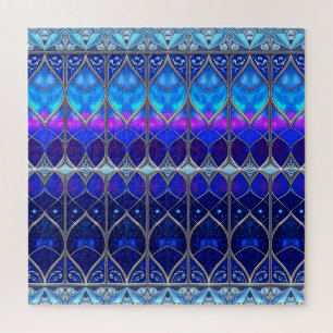 Blaues Dekoratives Puzzle