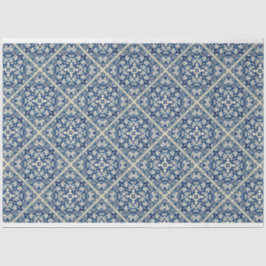 Blaues Delft-Fliesenmuster Entcouppapier Seidenpapier