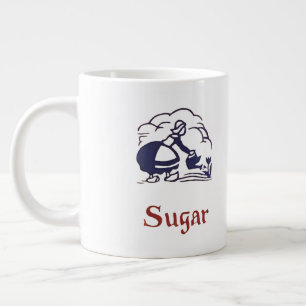 Blaues Delft Holländisches Mädchen Zucker Jumbo-Tasse