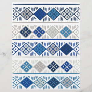 Blaues Diamant-Form-Design-Schreibpapier: